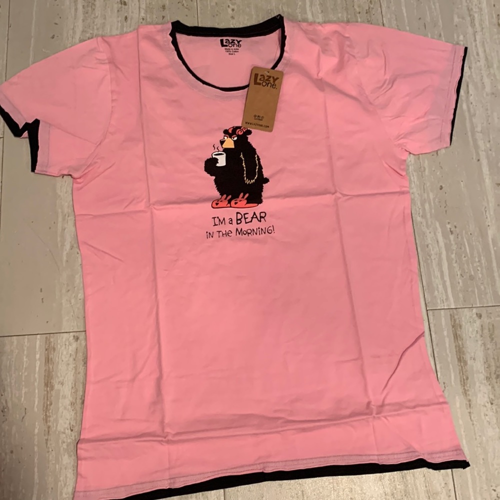 NWT Womens Pajama Tee I'm a BEAR in the Morning